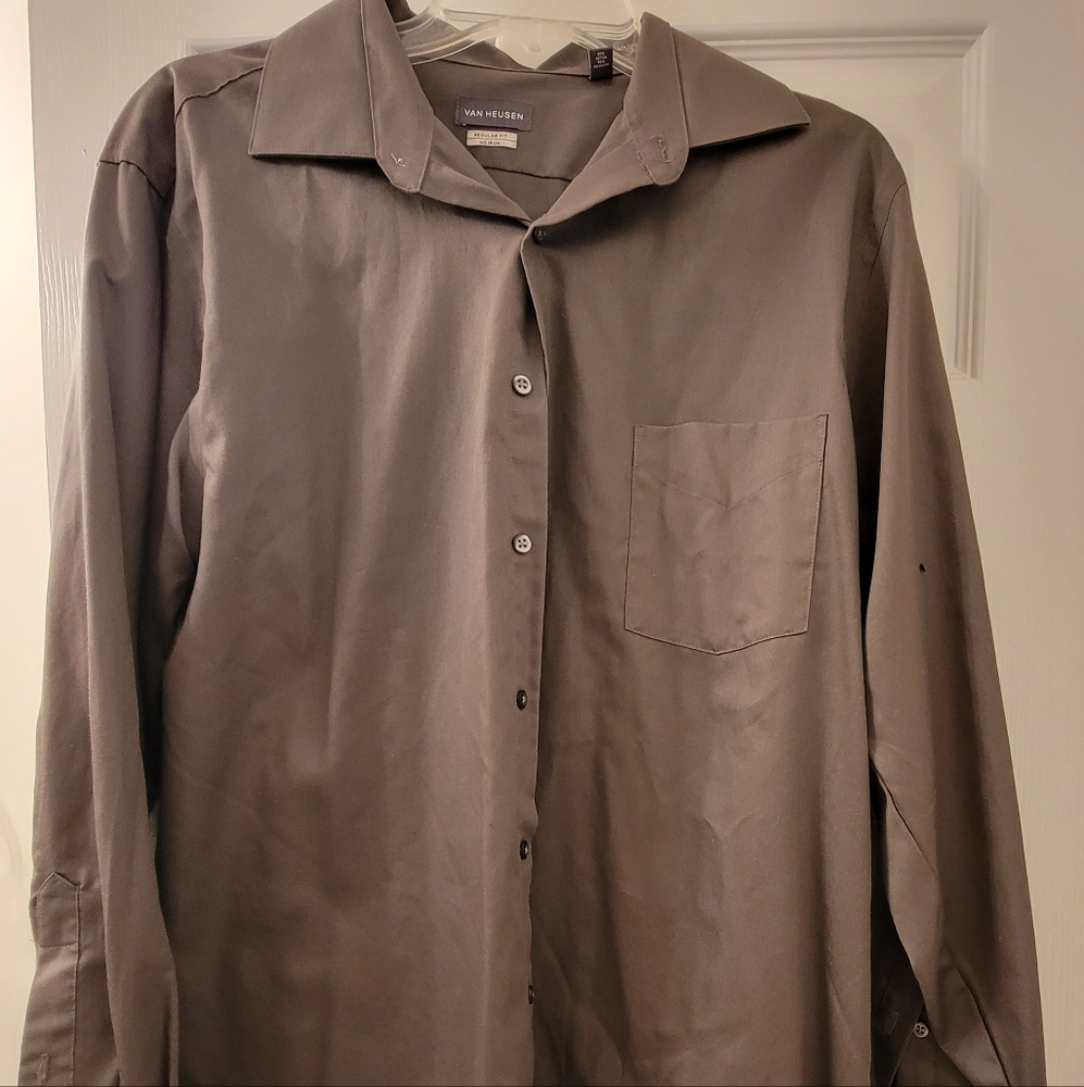 Men's slate grey dress shirt